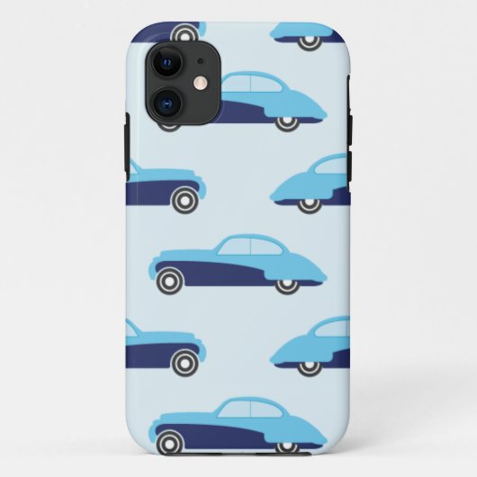 Blaue Autos Vintag Case-Mate iPhone Hülle (Rückseite)
