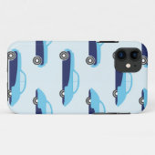 Blaue Autos Vintag Case-Mate iPhone Hülle (Rückseite (Horizontal))