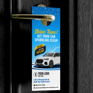 Blaue Autowaschanlage Auto-Detailing Auto-Reinigun Türanhänger
