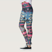 Blaue Azteken-Muster - Leggings (Links)