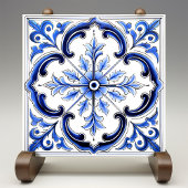 Blaue Azulejo-Talavera-Keramikfliese Fliese