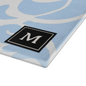 Blaue Azulejos Portugiesische Monogram Schneidebrett (Ecke)