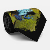 Blaue azurblaue Gift-Pfeil-Frosch-Krawatte Krawatte (Gerollt)