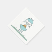 Blaue Baby-BBQ-Servietten Serviette (Ecke)