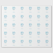 Blaue Baby Boy Luftballon-Feier Geschenkpapier (Flach)