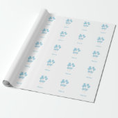 Blaue Baby Boy Luftballon-Feier Geschenkpapier (Ungerollt)