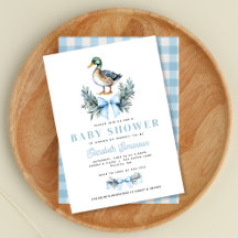 Blaue Baby Boy Stockenten-Babyparty