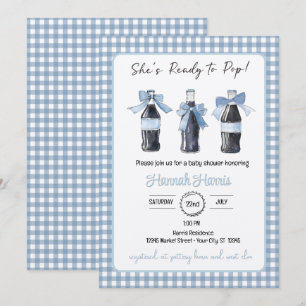 Blaue Baby-Limonade Ready to POP Baby Shower  Einladung