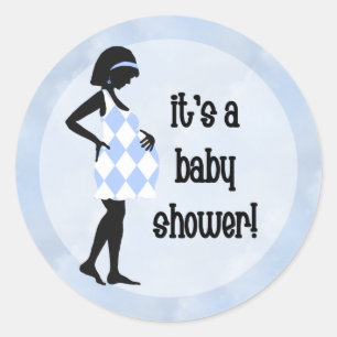 Blaue Baby Shower Aufkleber