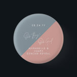 Blaue Babydusche Button<br><div class="desc">Rosa blaue Babydusche</div>