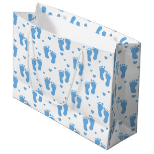Blaue Babyfüße Große Geschenktasche Geschenktüte