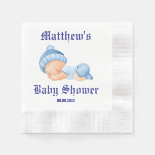 Blaue Babyparty, Baby Boy Shower Serviette