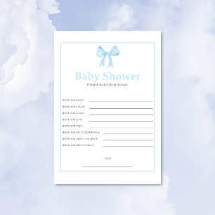Blaue Babyparty Hoffnungen und Wünsche fürs Baby – Briefbogen