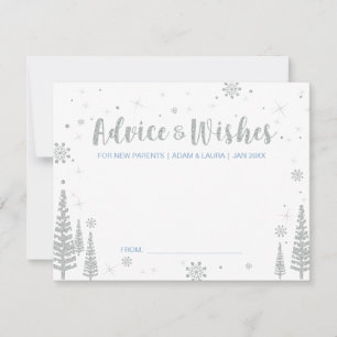 Blaue Babyparty-Ratgeberkarte für Mama, Eltern Hinweiskarte