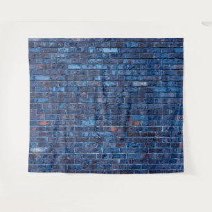 Blaue Backstein-Hip-Hop-Geburtstagsfeier-Foto-Hint Wandteppich