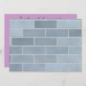Blaue Backsteinmauer Einladung (Vorne/Hinten)