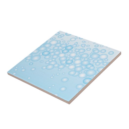 Blaue Bad-Blasen Fliese (Seite)