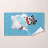 Blaue Badehandtücher mit Funny Snowman Gitarrist Badhandtuch Set (Handtuch)