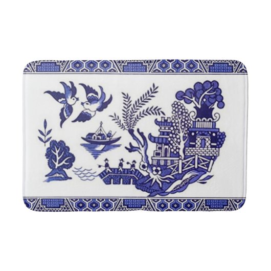 Blaue Badematte (Vorderseite)