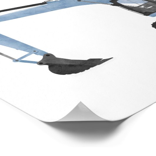 Blaue Baggerbauweise Kinderzimmer Dekoration (Ecke)