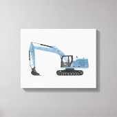 Blaue Baggerkonstruktion - Canvas drucken Leinwanddruck (Vorderseite)