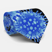 Blaue Bakterien Krawatte (Gerollt)