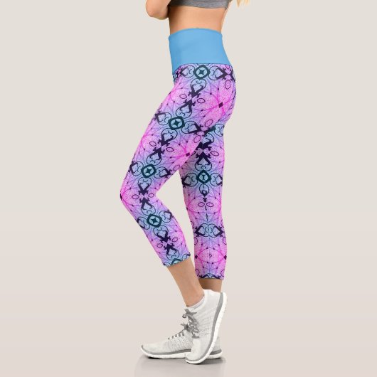 blaue Balance Capri Leggings (Links)