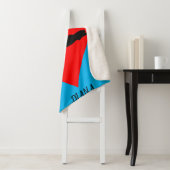 Blaue Ballerina Decke mit rotem Herz. Sherpadecke (Beispiel)