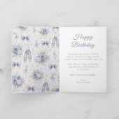 Blaue Ballett-Tutu-Party Karte (Innenseite)