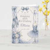 Blaue Ballett-Tutu-Party Karte (Gelbe Blume)