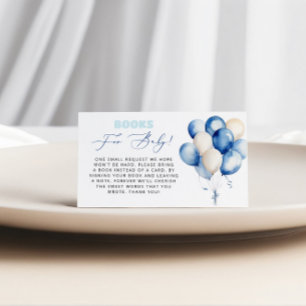 Blaue Ballon-Bär-Bücher für Baby-Jungen-Baby-Party Begleitkarte