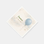 Blaue Ballon Erster Geburtstag Papier Servietten (Ecke)