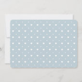 Blaue Ballon-Igel-Feier Einladung (Rückseite)