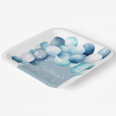 Blaue Balloons mit Baby-Dusche Pappteller (Gewinkelt)