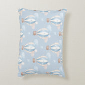 Blaue Balloons Muster Dekokissen (Rückseite(Vertikal))