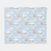 Blaue Balloons Muster Fleecedecke (Vorderseite (Horizontal))
