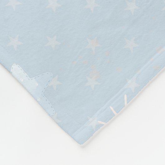 Blaue Balloons Muster Fleecedecke (Ecke)