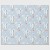 Blaue Balloons Muster Geschenkpapier (Flach)