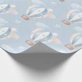 Blaue Balloons Muster Geschenkpapier (Ecke)