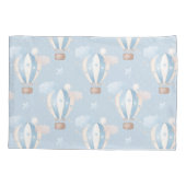Blaue Balloons Muster Kissenbezug (Rückseite)