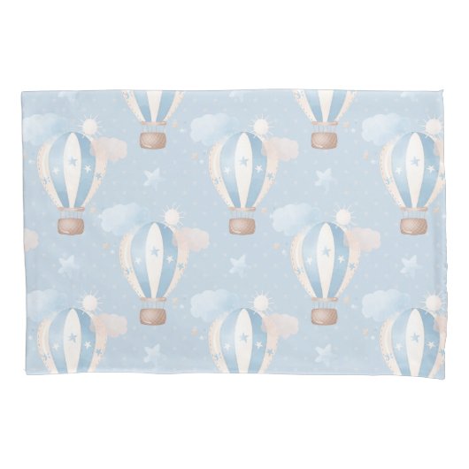 Blaue Balloons Muster Kissenbezug (Vorderseite)