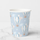 Blaue Balloons Muster Pappbecher (Rückseite)