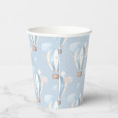 Blaue Balloons Muster Pappbecher (Rechts)