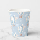 Blaue Balloons Muster Pappbecher (Vorderseite)