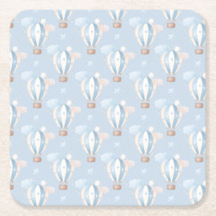 Blaue Balloons Muster Rechteckiger Pappuntersetzer
