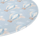 Blaue Balloons Muster Schneidebrett (Ecke)