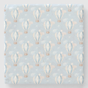 Blaue Balloons Muster Steinuntersetzer