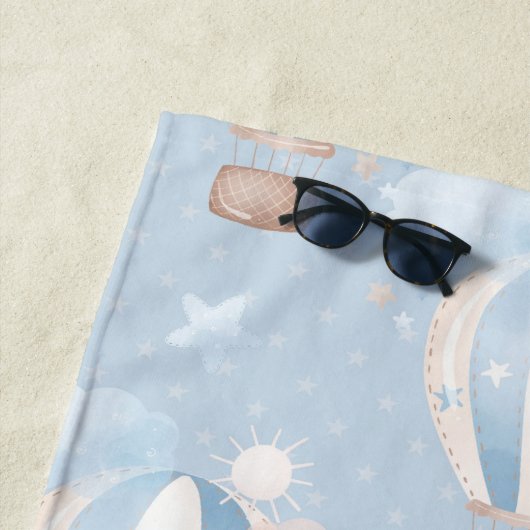 Blaue Balloons Muster Strandtuch (Beispiel)