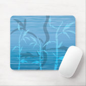 Blaue Bambusmausunterlage Mousepad (Mit Mouse)