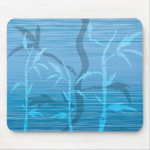 Blaue Bambusmausunterlage Mousepad